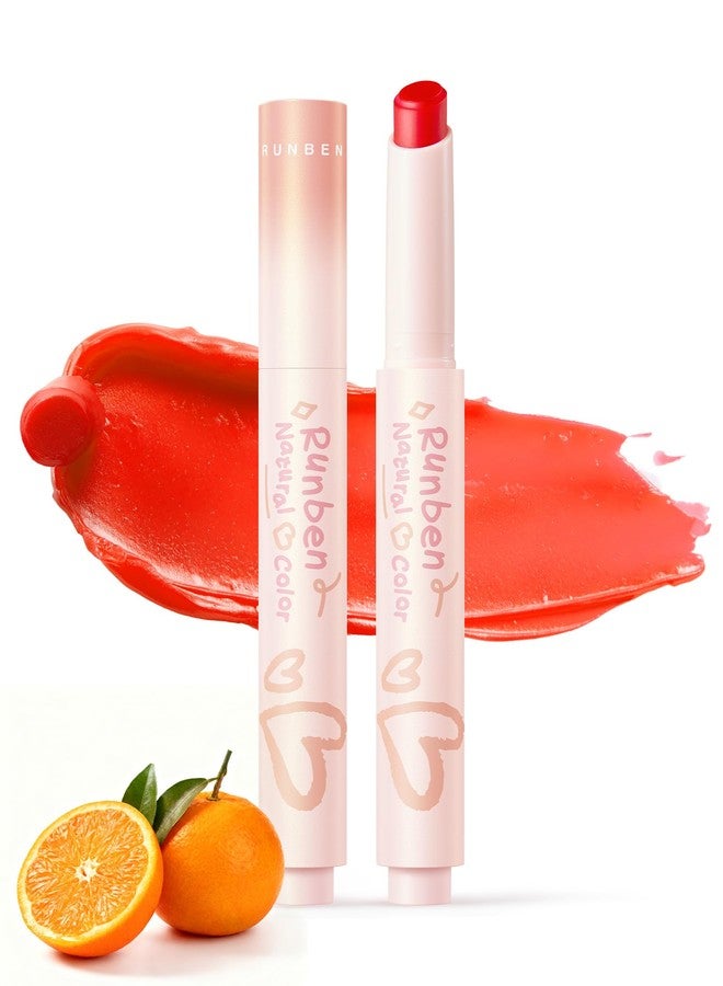 RUNBEN Kids Tinted Lip Balm, Milk Orange Lips Gloss, 24H Moisturizing, Safe & Non-toxic Lipstick for Teen Girls, Birthday Makeup Gift for Daughter - Image 1